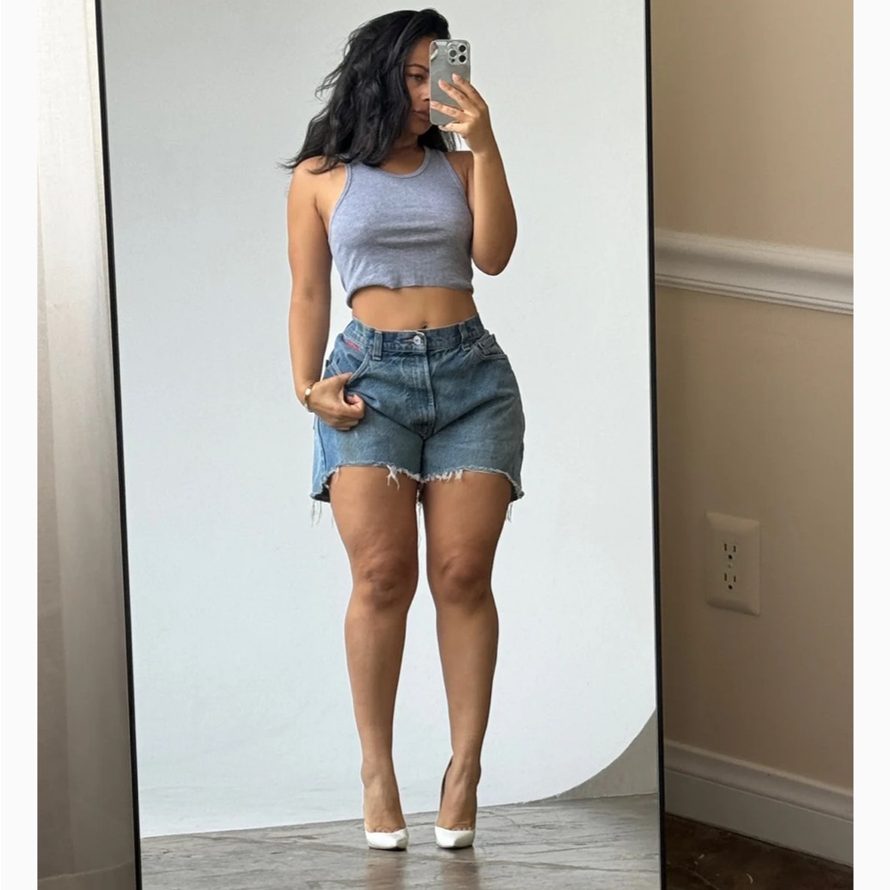 Brand new no back gap Jean shorts.